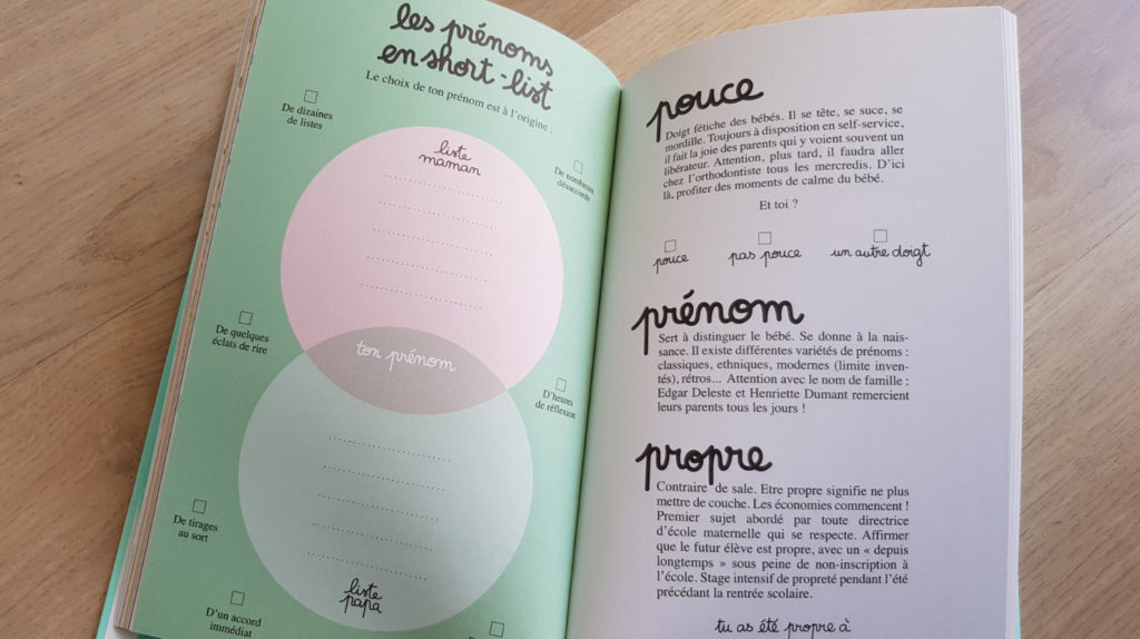 Livre à remplir : Ta première année de A à Z - Minus